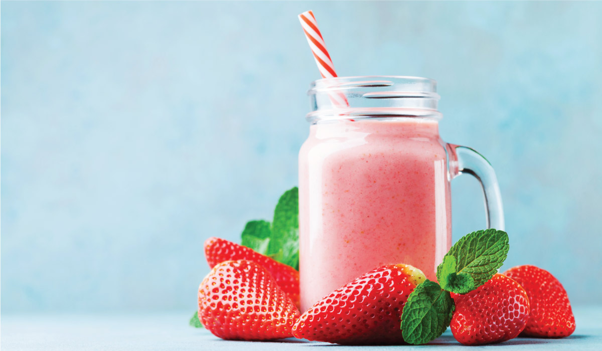 Strawberry Bubblegum Smoothie Banner