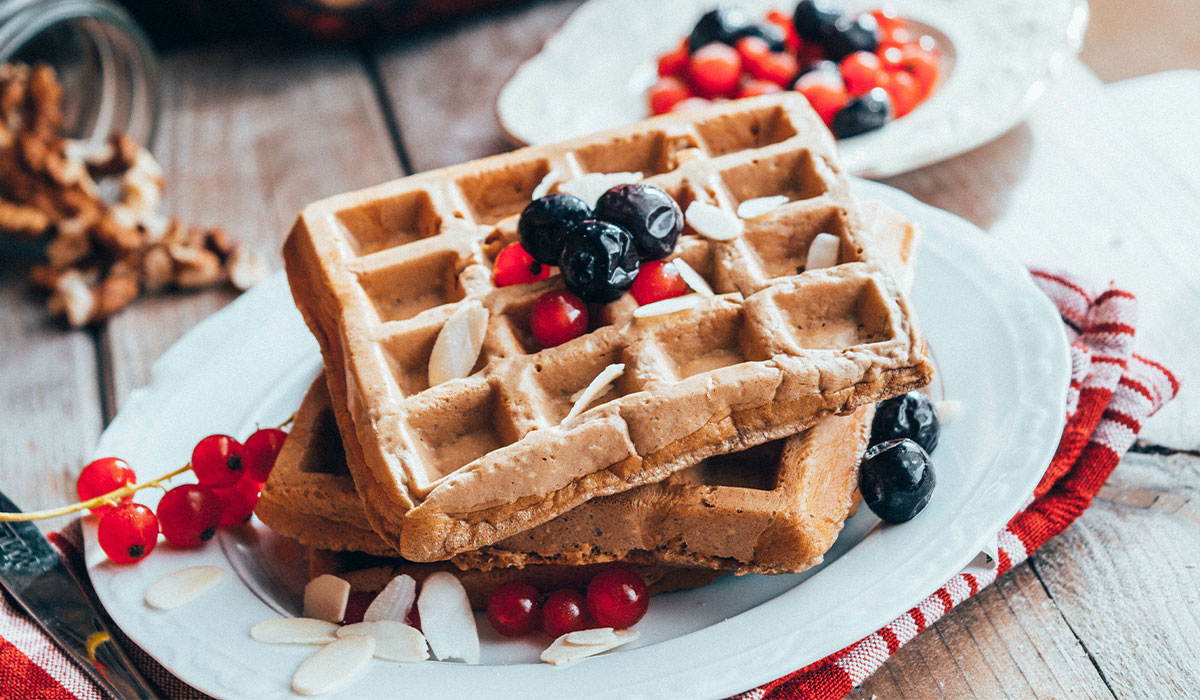 Sweet Fluffy Potato Protein Waffles Recipe