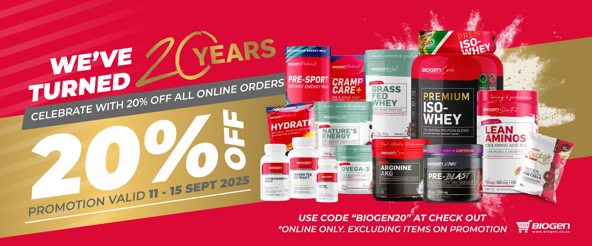 Celebrate with us and save 20% - use code BIOGEN20 at checkout