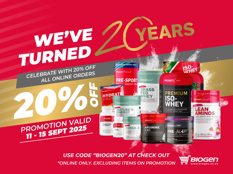 [Mobile] Celebrate with us and save 20% - use code BIOGEN20 at checkout