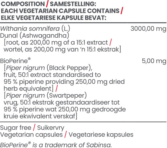 Ashwagandha Root - 60 Vegecaps 2 | Biogen SA | Ashwagandha Root - 60 Vegecaps Ashwagandha Root 60s Nutritable