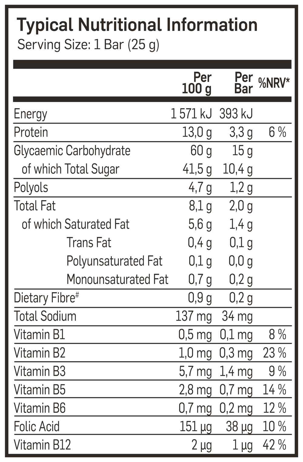 Energy Nougat Bar Chocolate Nutritable - 45g