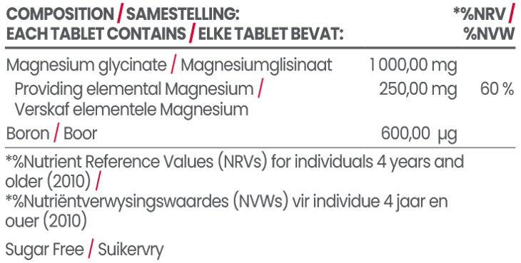 Magnesium Glycinate 120s Nutritable