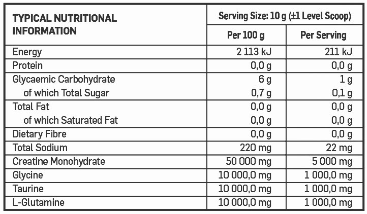 Creatine All-In-1 Orange 300g Nutritable