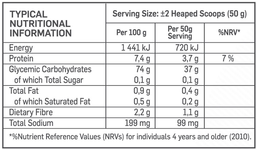 Creamy Rice Energy Meal Chocolate 500g Nutritable