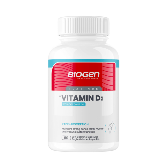 Vitamin D3 1000IU with Coconut Oil - 60 Softgel Caps