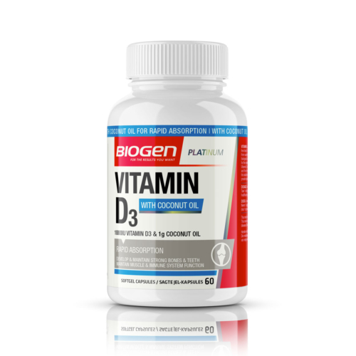 Vitamin D3 with Coconut Oil - 60 Caps