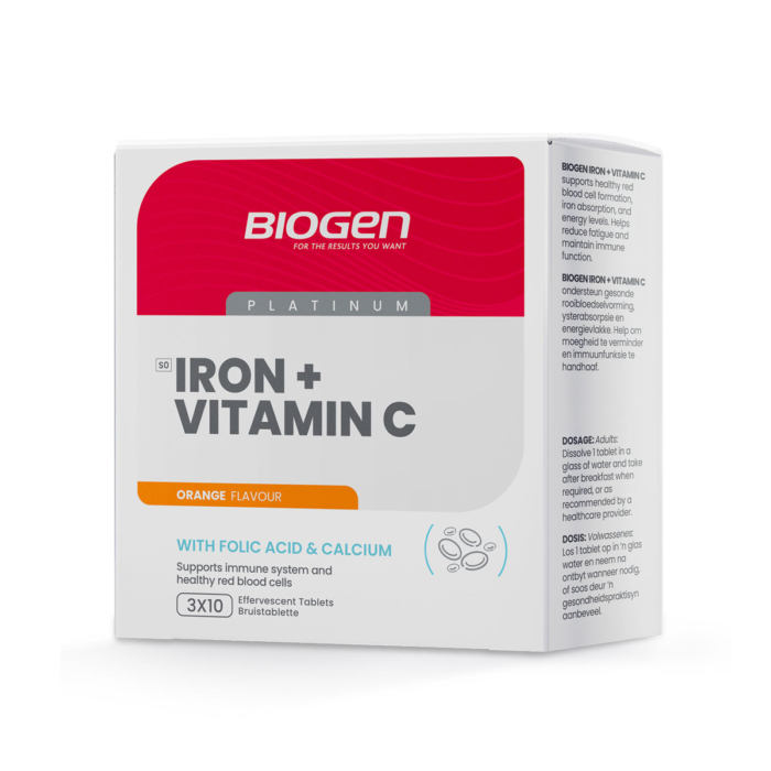 Iron + Vitamin C Fizzy Orange - 30 Tabs
