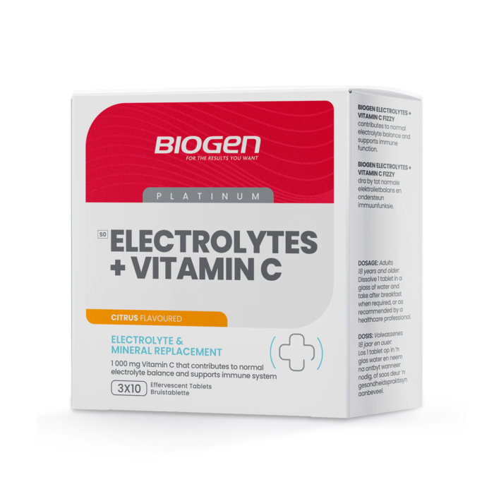 Electrolytes + Vitamin C Fizzy 1000mg Citrus - 30 Tabs