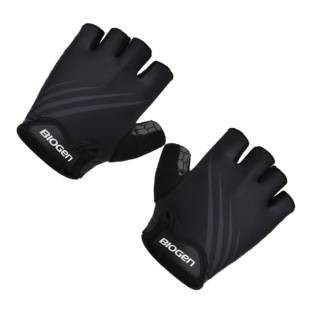 Unisex Cycling Gloves Black Biogen