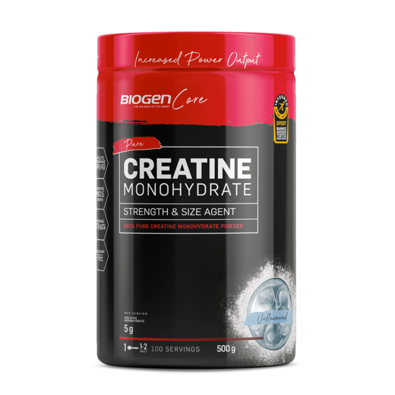 Pure Creatine Monohydrate Powder 500g Biogen 7754