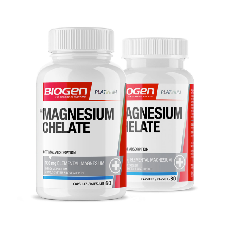 Magnesium Chelate 100mg Value Pack 90 Caps Biogen