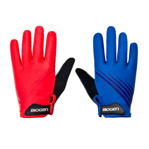 Biogen Unisex Full Finger Cycling Gloves Medium - Red/Blue