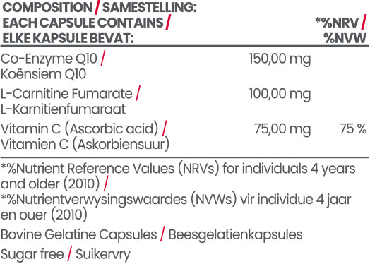 Co-Enzyme Q10 150mg 30s Nutritable