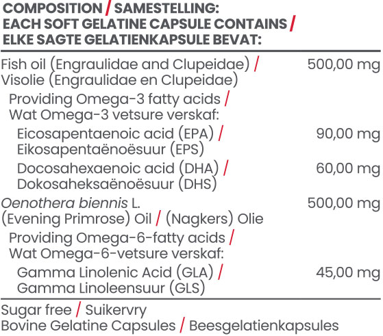 Omega 3 and 6 Fish Oil 60s Nutritable