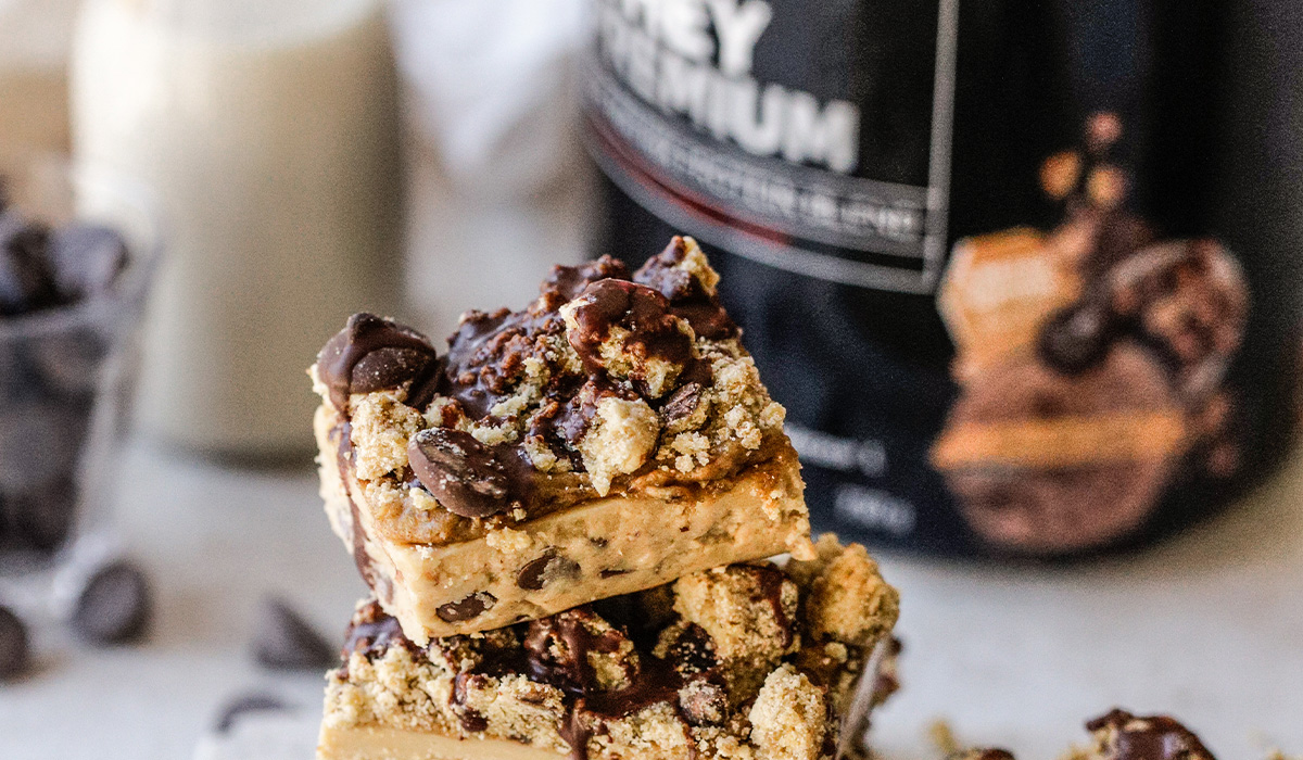 Chocolate Malt Cookie Dough Slices