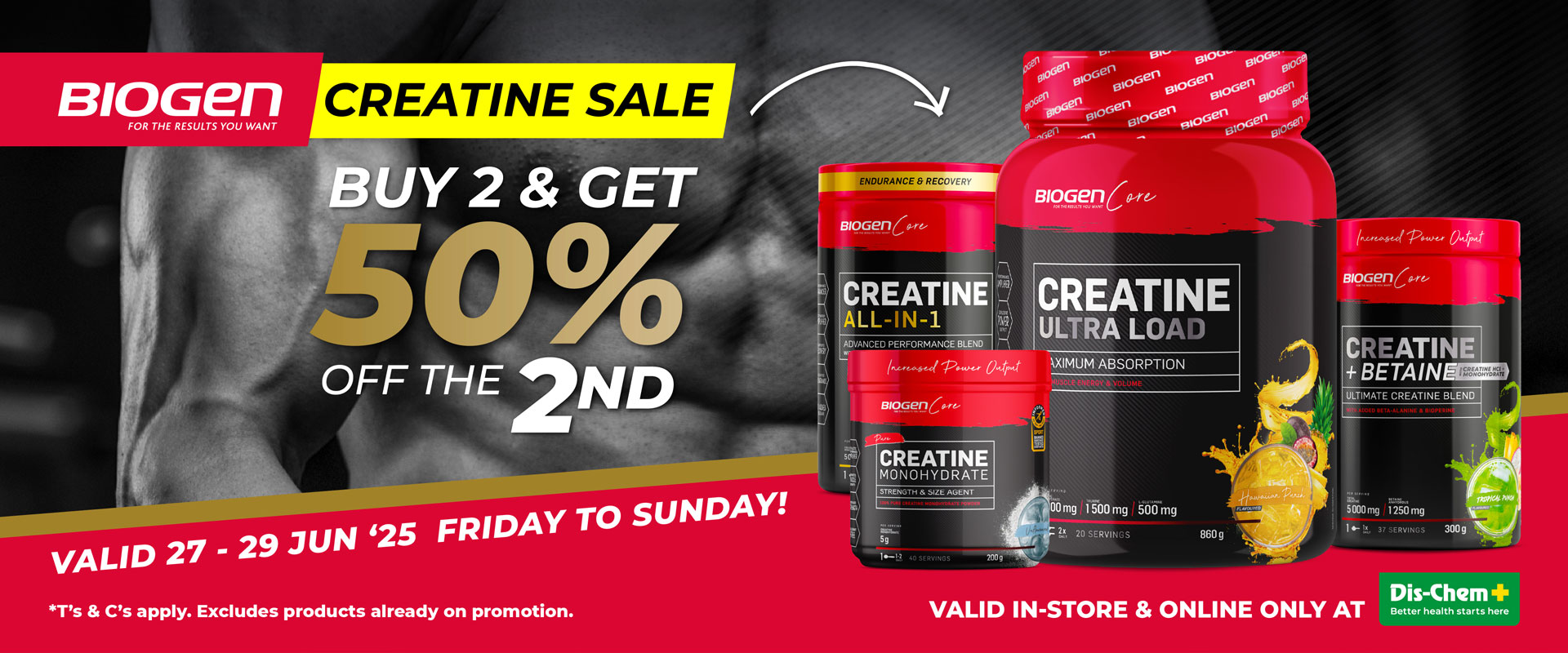 Creatine Sale Buy 2, Get 50% Off Second - June 25