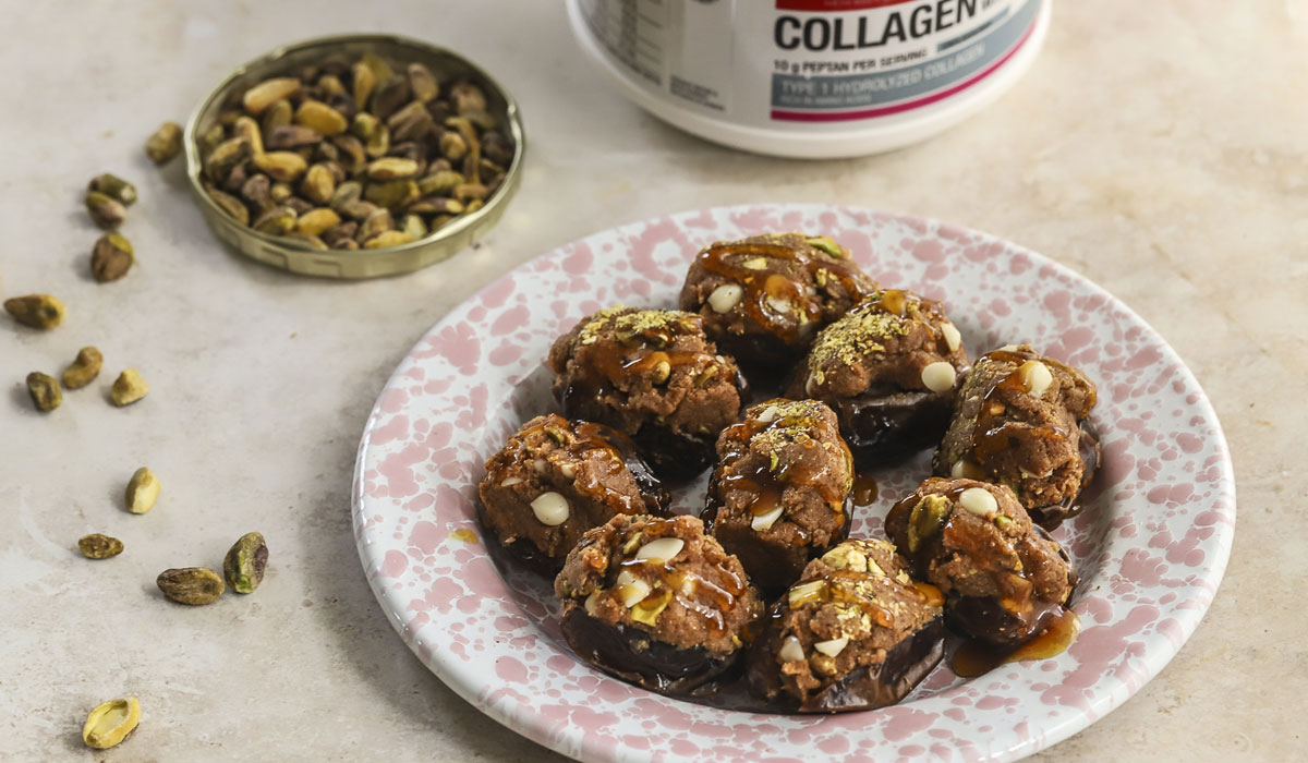 Collagen Cookie Dough Stuffed Dates