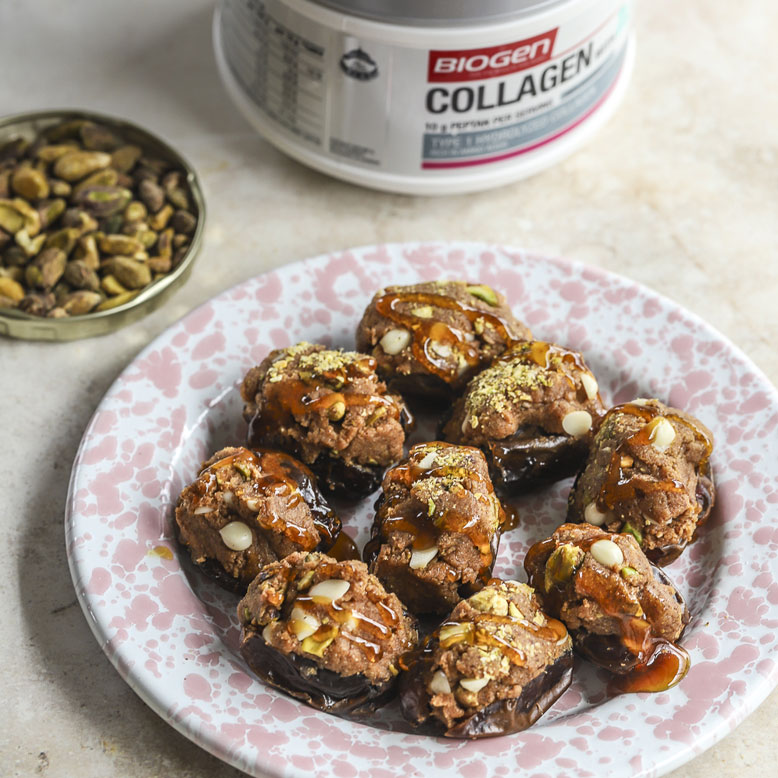 Collagen Cookie Dough Stuffed Dates