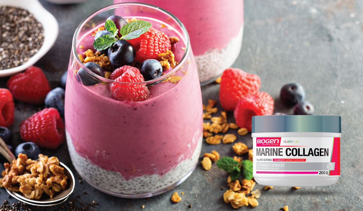 Collagen Protein Berry Pudding Feature