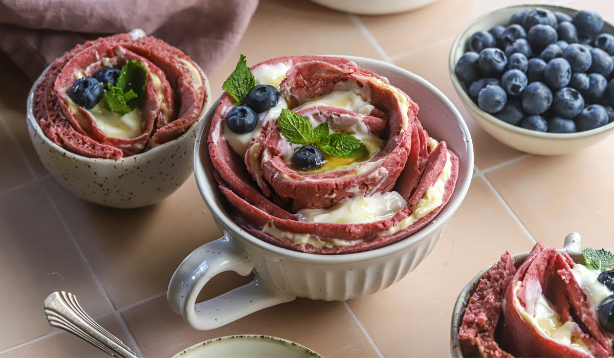 Rose Pancake Cups